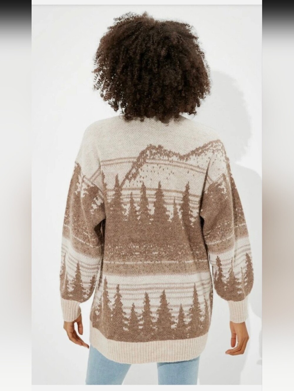 AOE American Eagle Outfitters "Wilderness" Cardigan Wool Blend Oversized Small